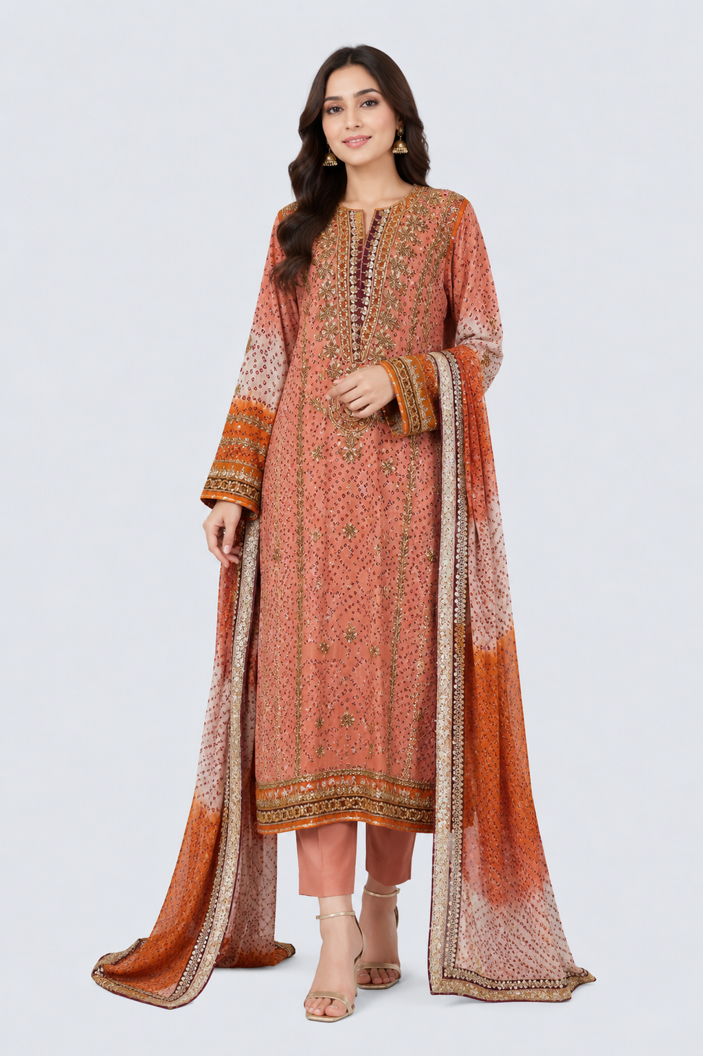 Coral Peach Regal Ensemble